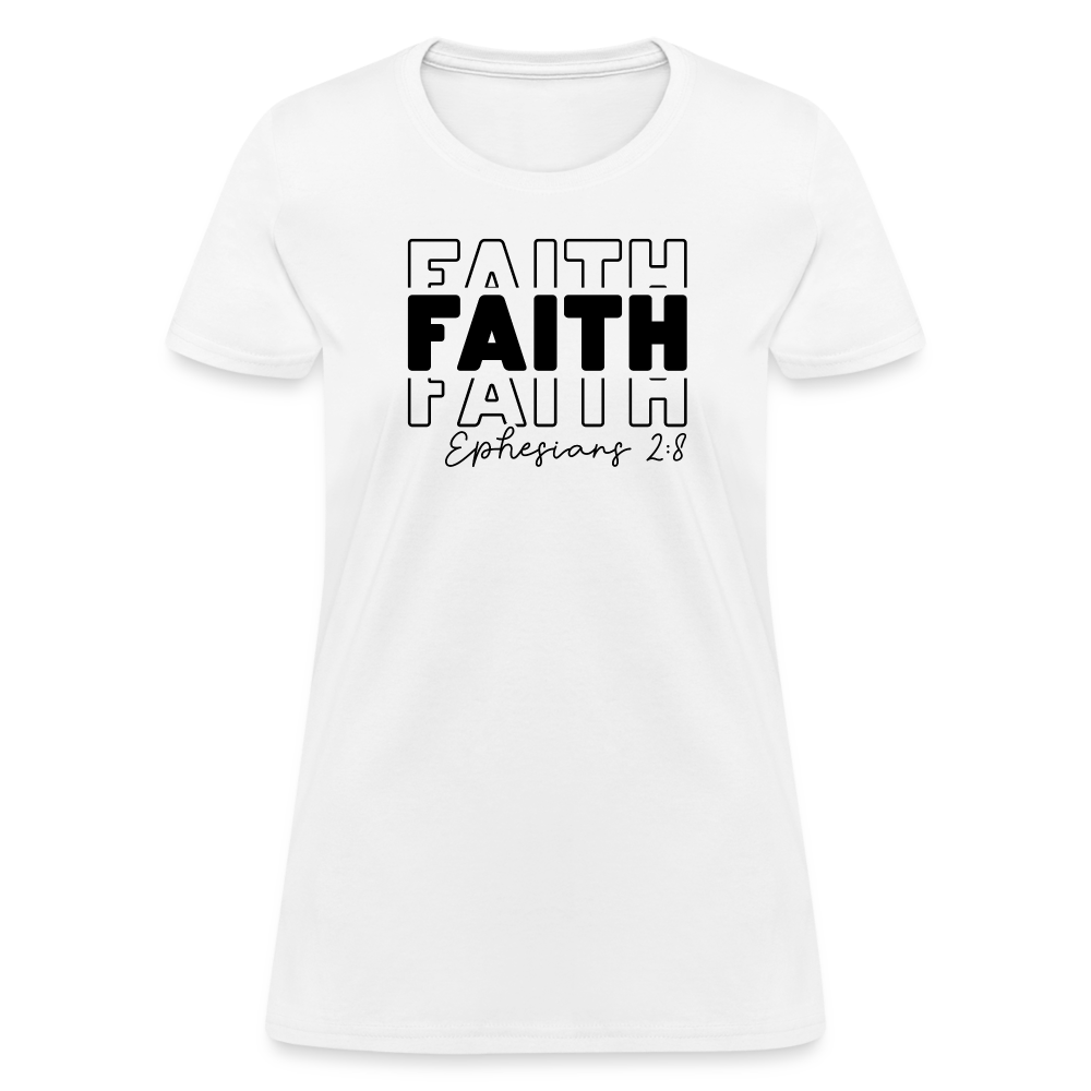 Faith Ephesians 2:8 Women's T-Shirt - white