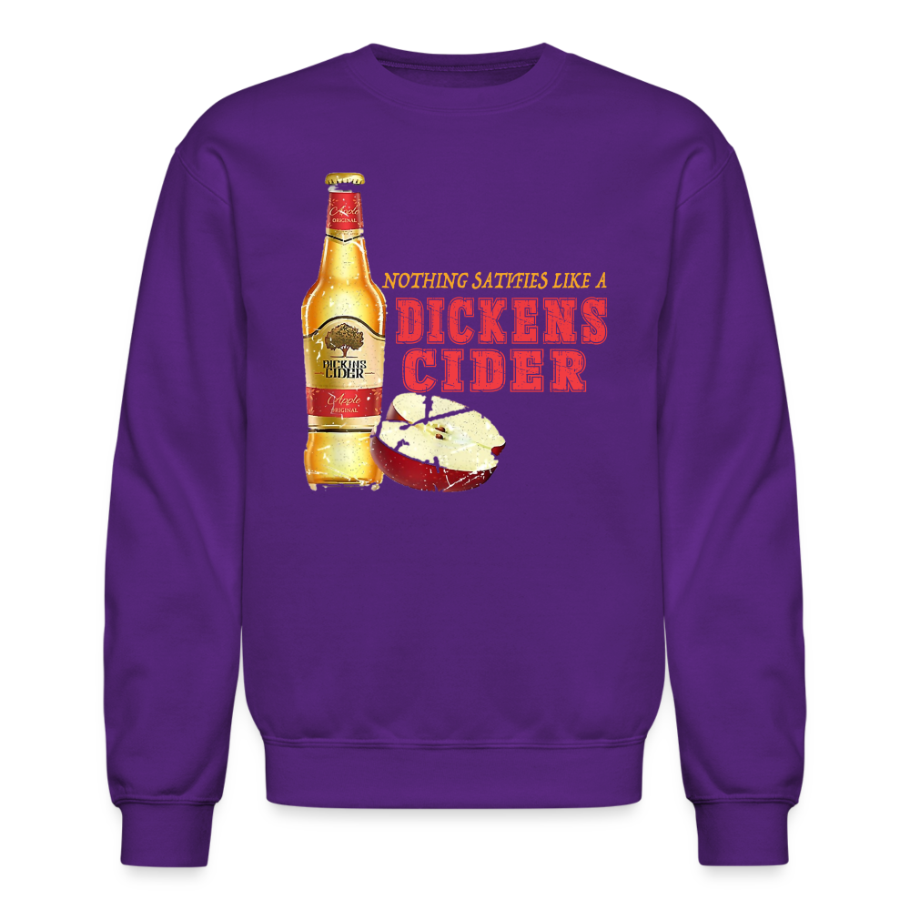 Nothing Satisfies Like A Dickens Cider Sweatshirt - purple