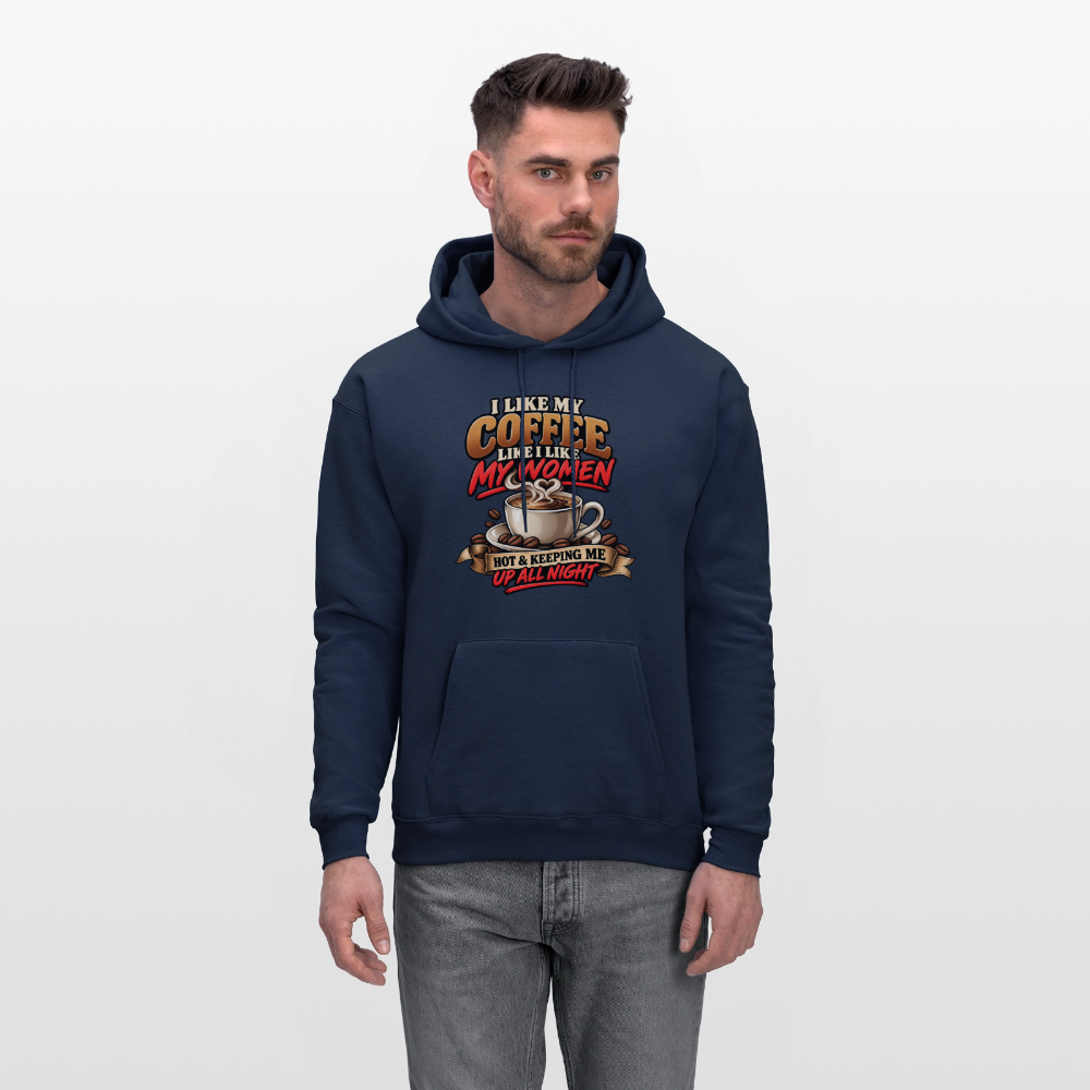 I Like My Coffee Like I Like My Women Funny Hoodie Color: Asphalt Gray