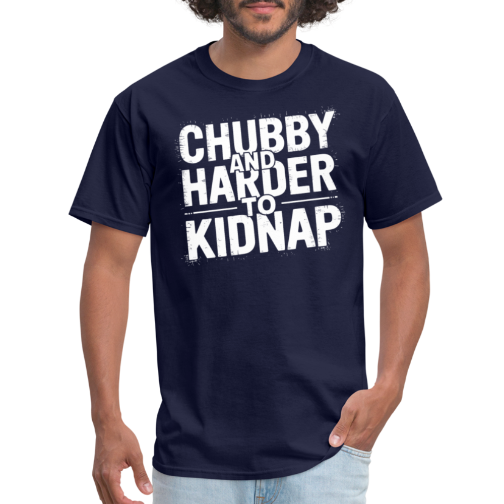 Chubby and Harder to Kidnap T-Shirt Color: heather black