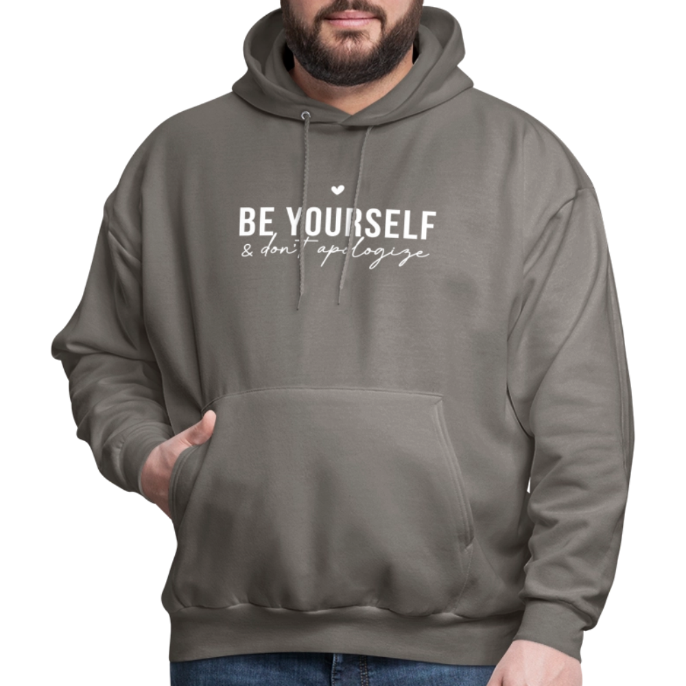 Be Yourself & Don't Apologize Hoodie - asphalt gray