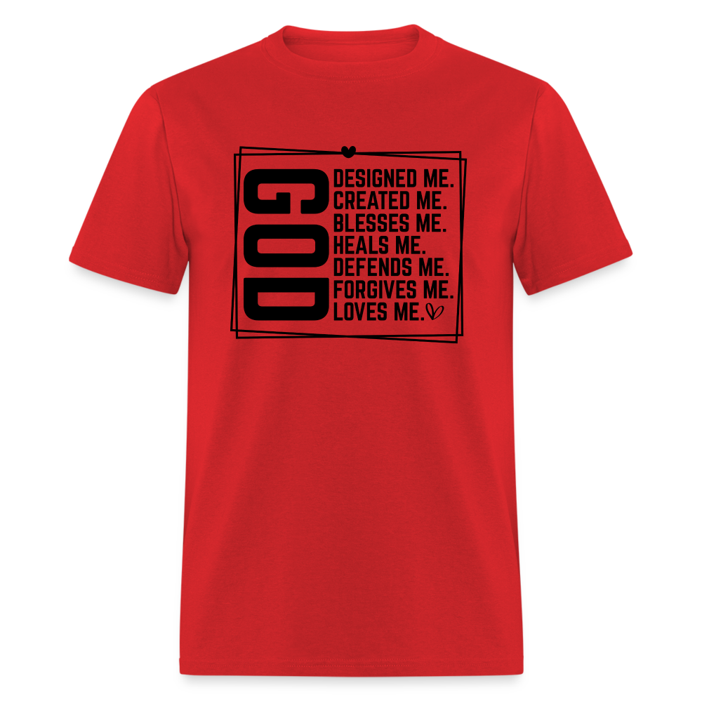 GOD Designed Me T-Shirt - red