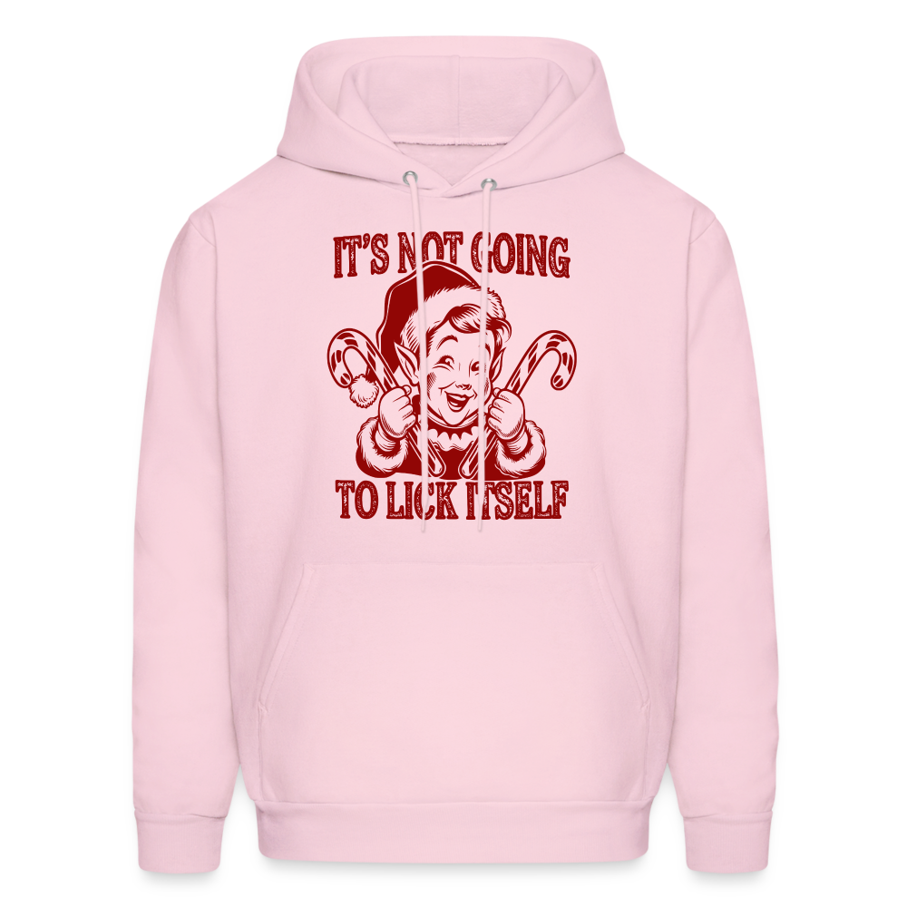 It's Not Going To Lick Itself (Naughty Christmas Elf) Hoodie - pale pink