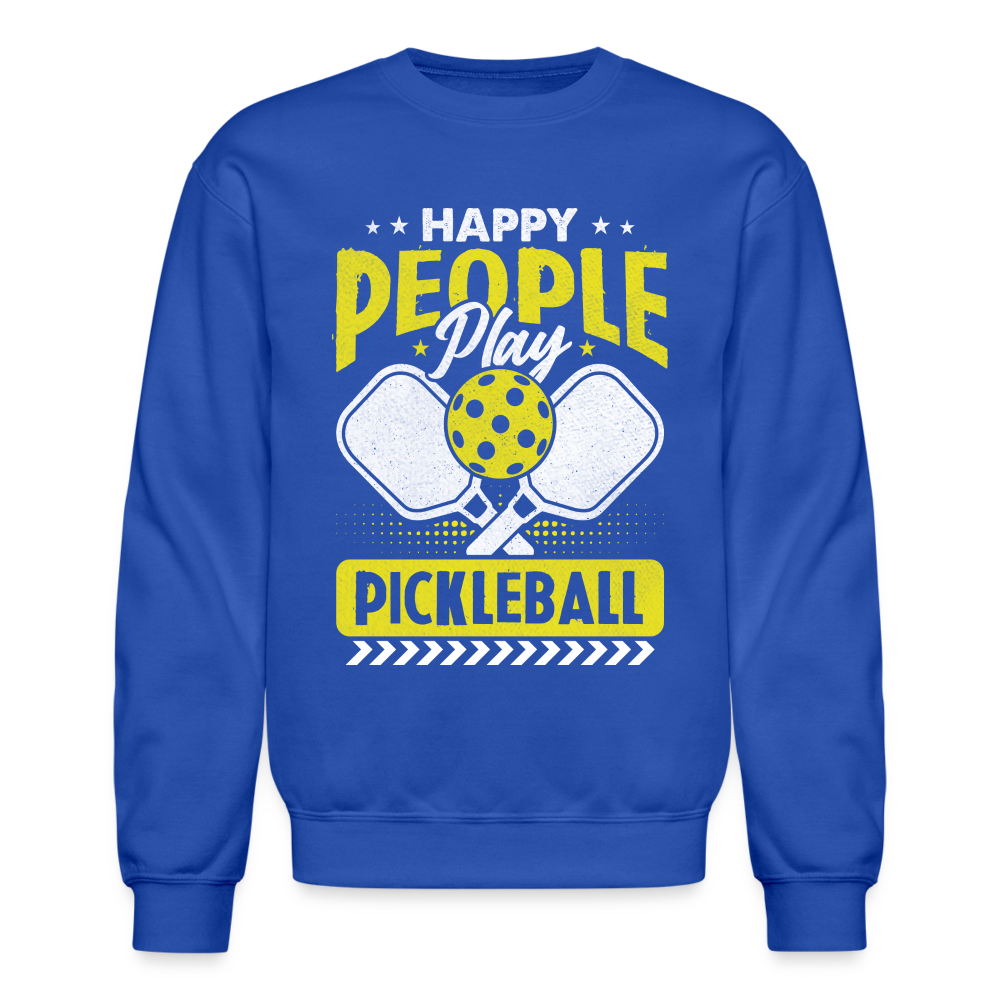 Happy People Play Pickleball Sweatshirt - royal blue