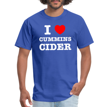 I Heart Cummins Cider T-Shirt - royal blue