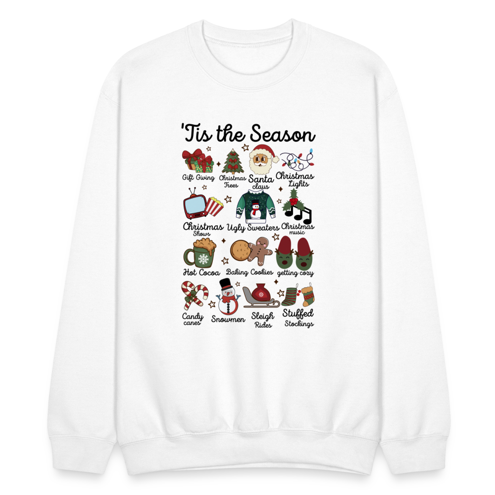 Tis The Season (Christmas) Sweatshirt - white