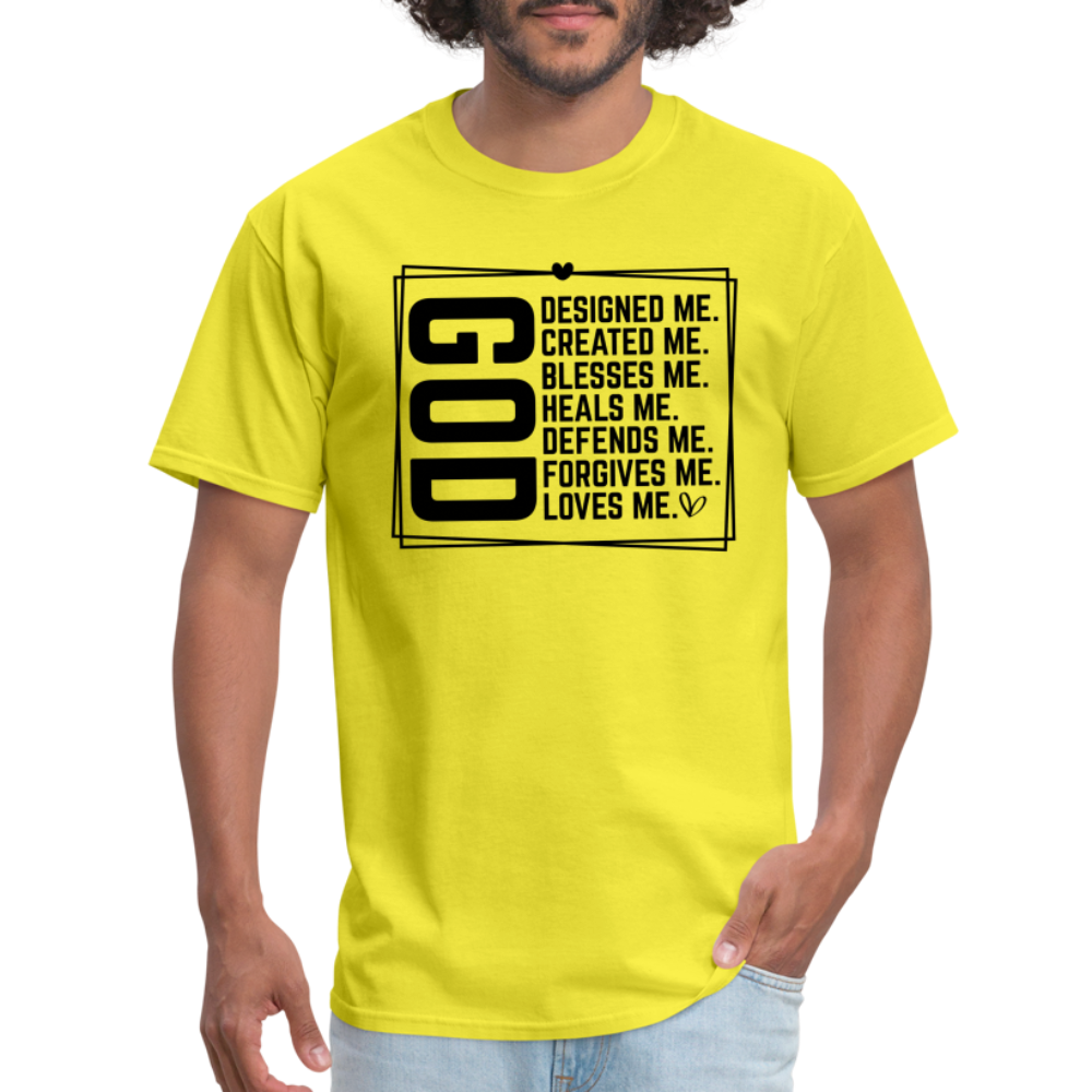 GOD Designed Me T-Shirt - yellow