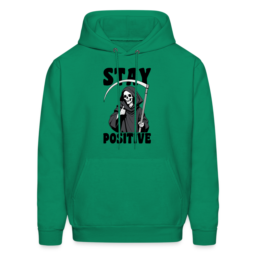 Stay Positive (Grim Reaper) Hoodie - kelly green