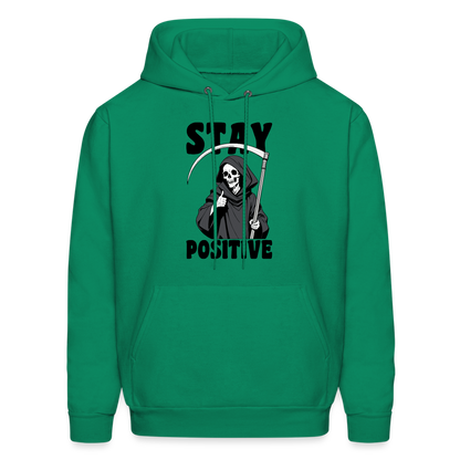 Stay Positive (Grim Reaper) Hoodie - kelly green