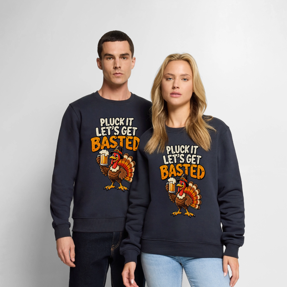 Pluck It Let’s Get Basted Men’s Premium Sweatshirt - navy