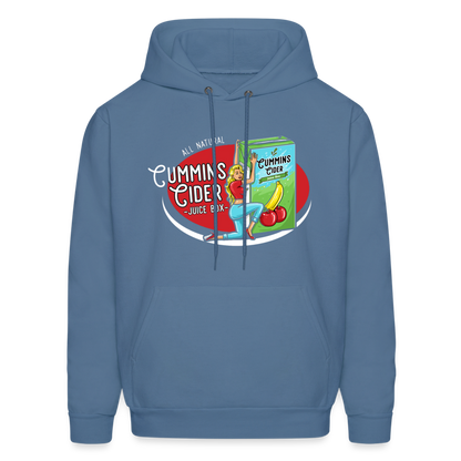 Cummins Cider Juice Box (Adult Sexual Humor) Hoodie - denim blue