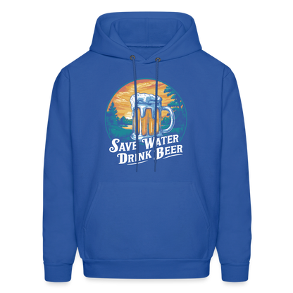 Save Water Drink Beer (Funny Drinking) Hoodie - royal blue