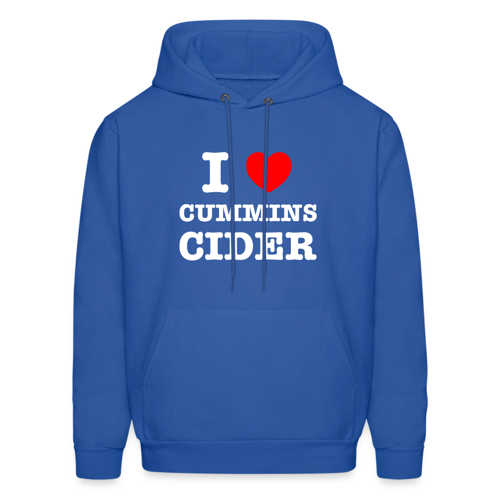 I Heart Cummins Cider Hoodie - royal blue