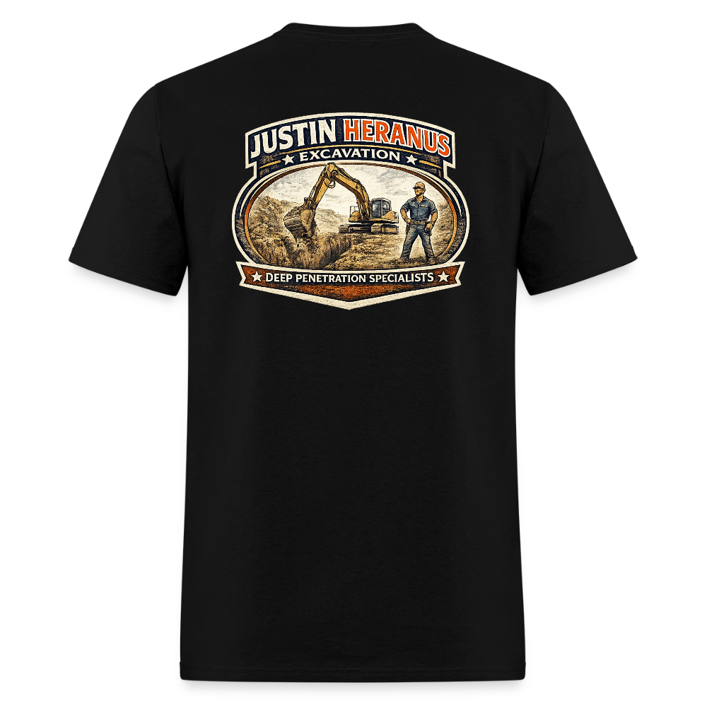 Justin Heranus Drilling Co Double-Sided Funny Humor Tee Color: safari