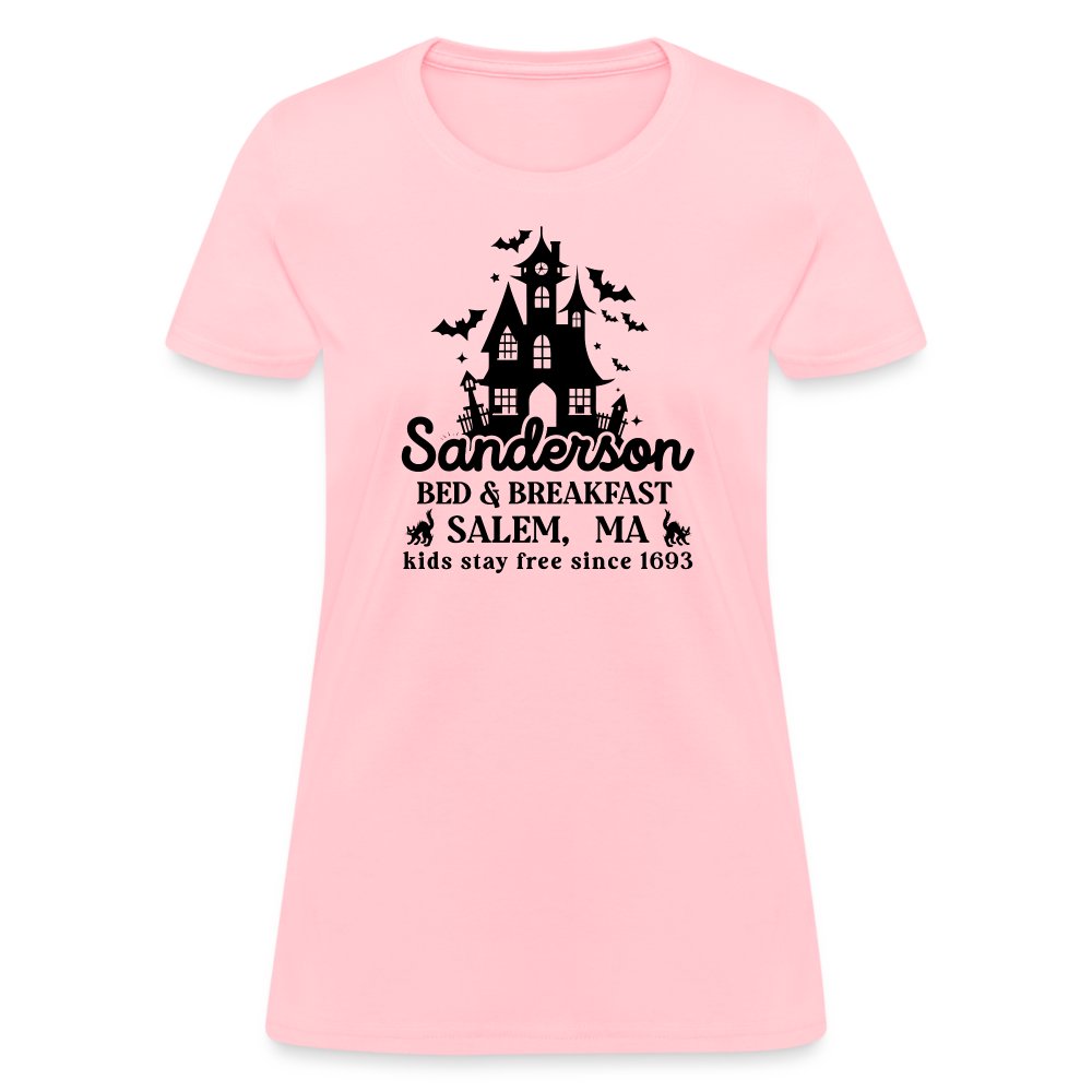 Sanderson Bed & Breakfast Salem MA Women's Contoured T-Shirt (Halloween) - pink