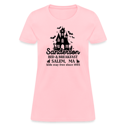 Sanderson Bed & Breakfast Salem MA Women's Contoured T-Shirt (Halloween) - pink