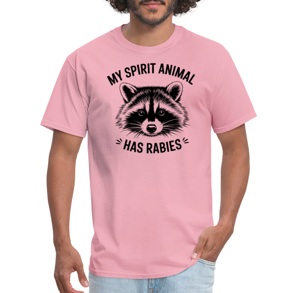 My Spirit Animal Has Rabies T-Shirt - pink