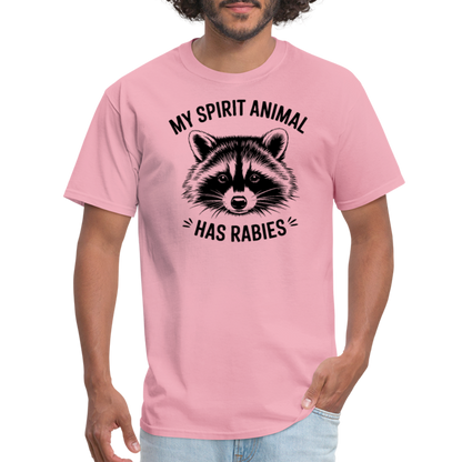 My Spirit Animal Has Rabies T-Shirt - pink