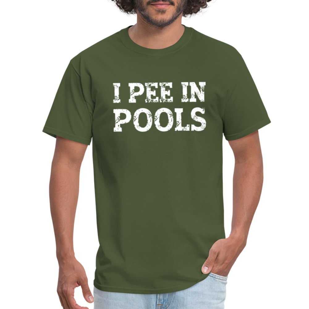 I Pee In Pools T-Shirt - military green