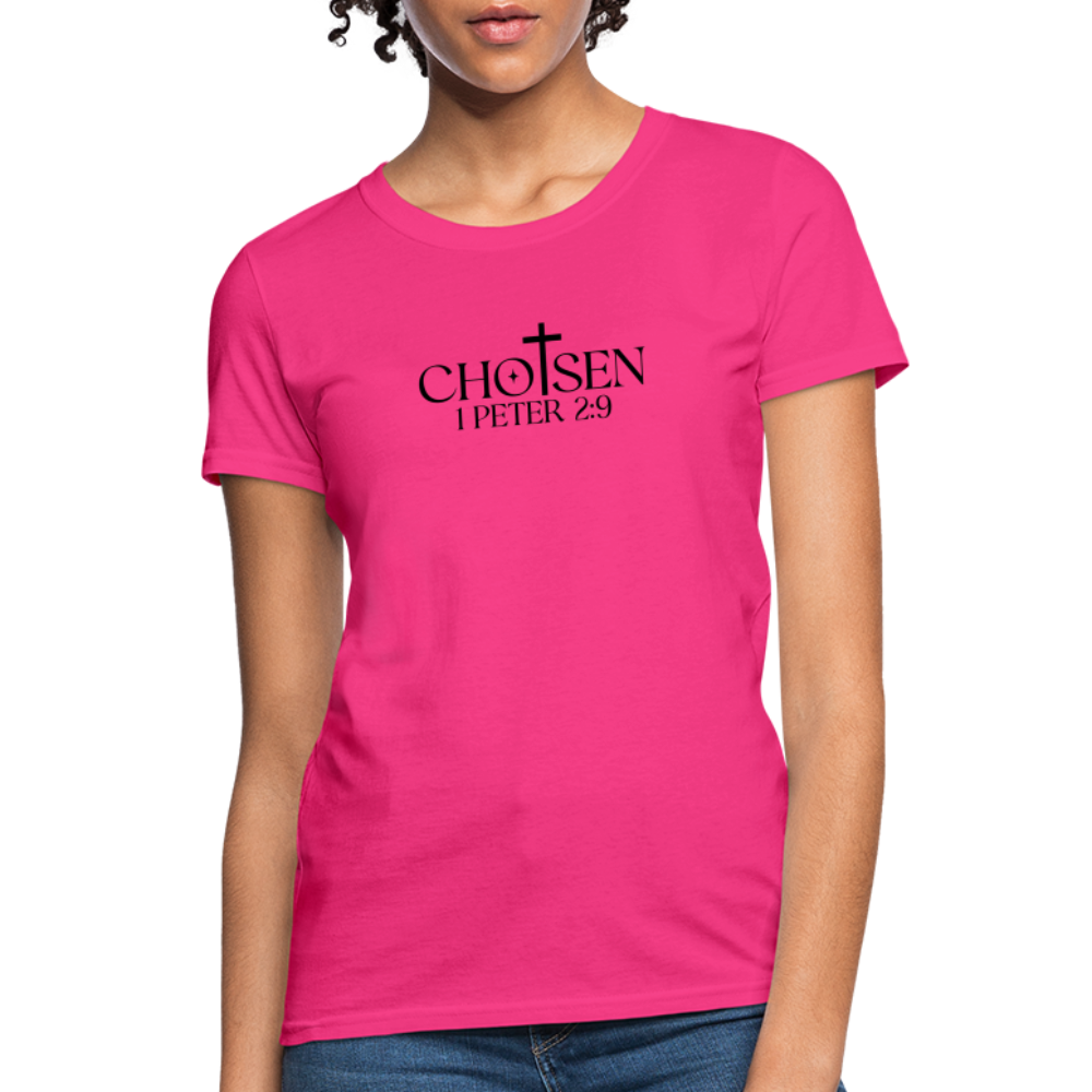 Chosen 1 Peter 2:9 Women's T-Shirt - fuchsia