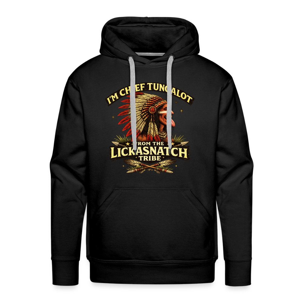 Chief Tungalot Lickasnatch Tribe Funny Hoodie Color: Black