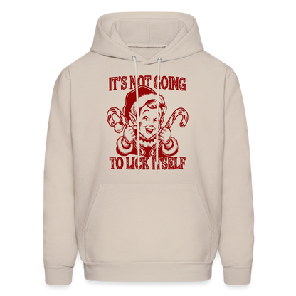 It's Not Going To Lick Itself (Naughty Christmas Elf) Hoodie - Sand