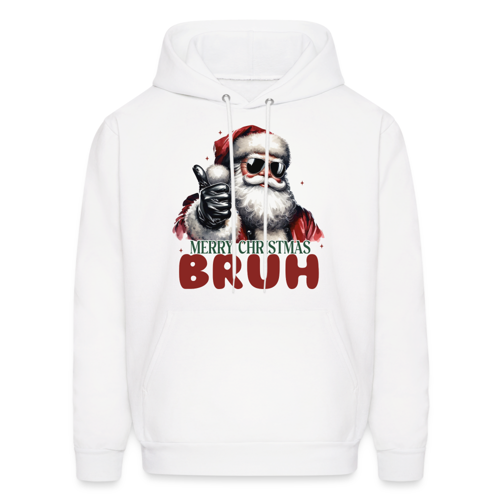 Merry Christmas Bruh Hoodie - white