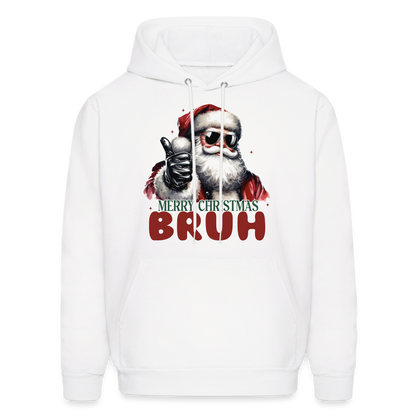 Merry Christmas Bruh Hoodie - white