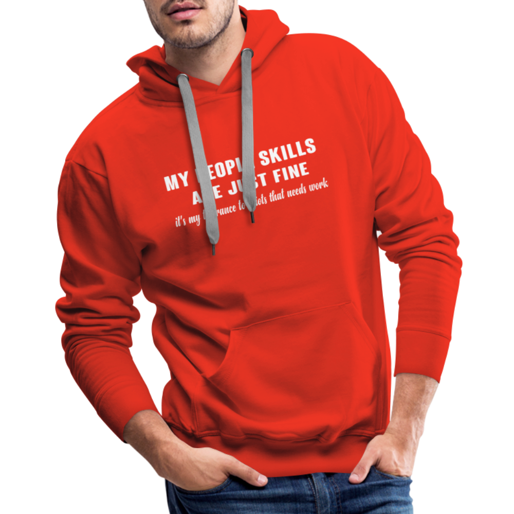 It's My Tolerance To Idiots That Needs Work Men's Premium Hoodie - red