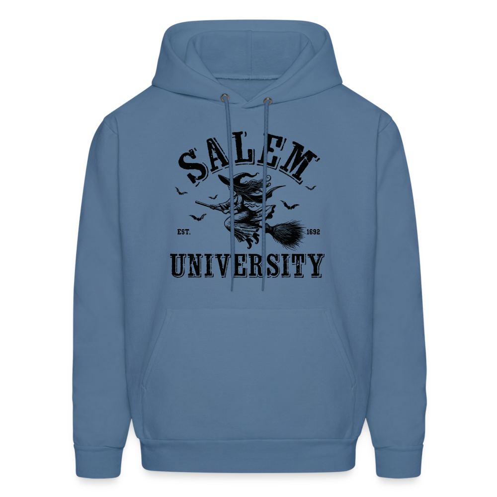 Salem University Hoodie (Halloween Witch Riding Broom) - denim blue