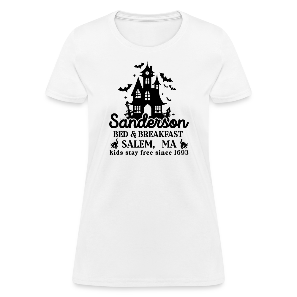 Sanderson Bed & Breakfast Salem MA Women's Contoured T-Shirt (Halloween) - white