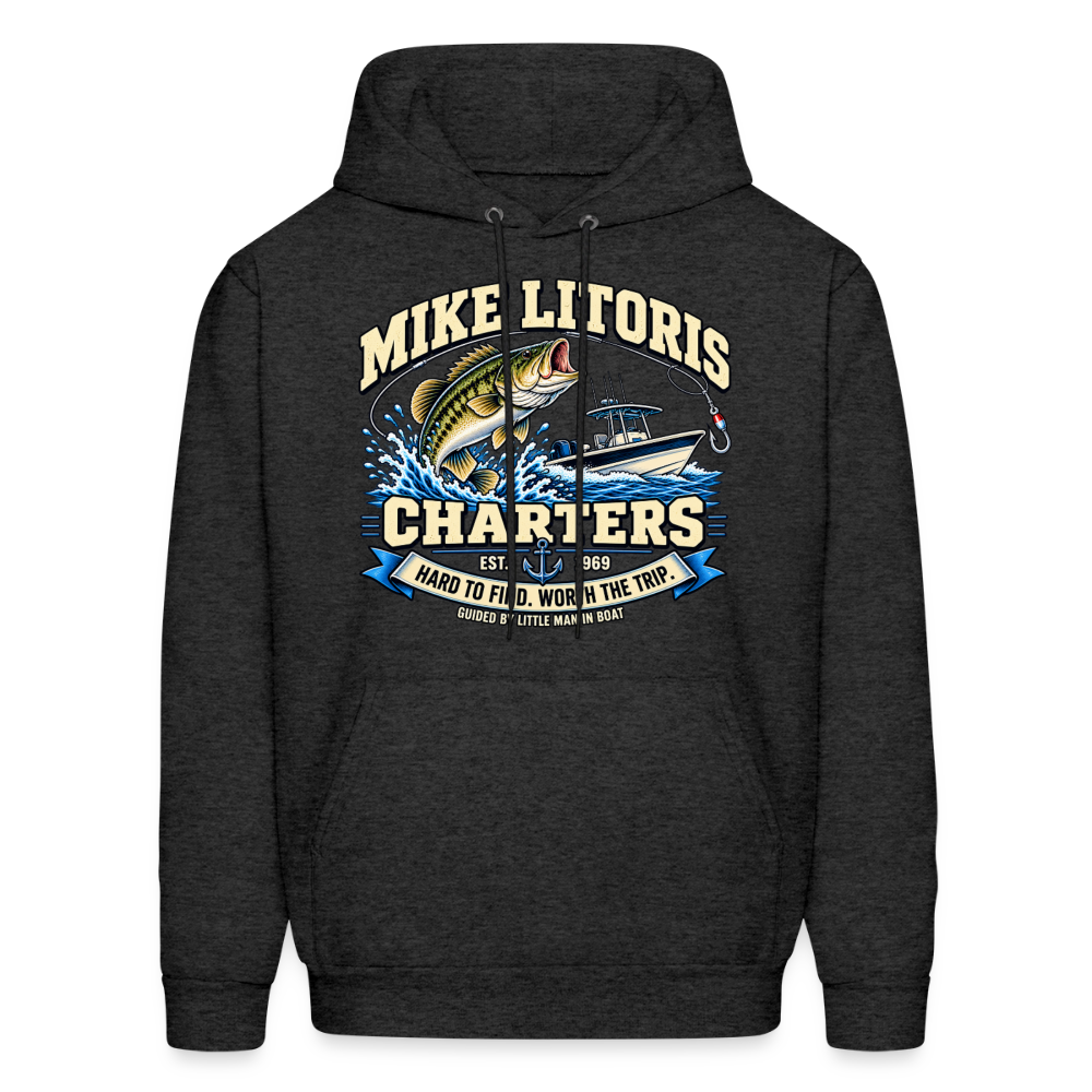 Mike Litoris Fishing Charters Hoodie Color: Charcoal Grey