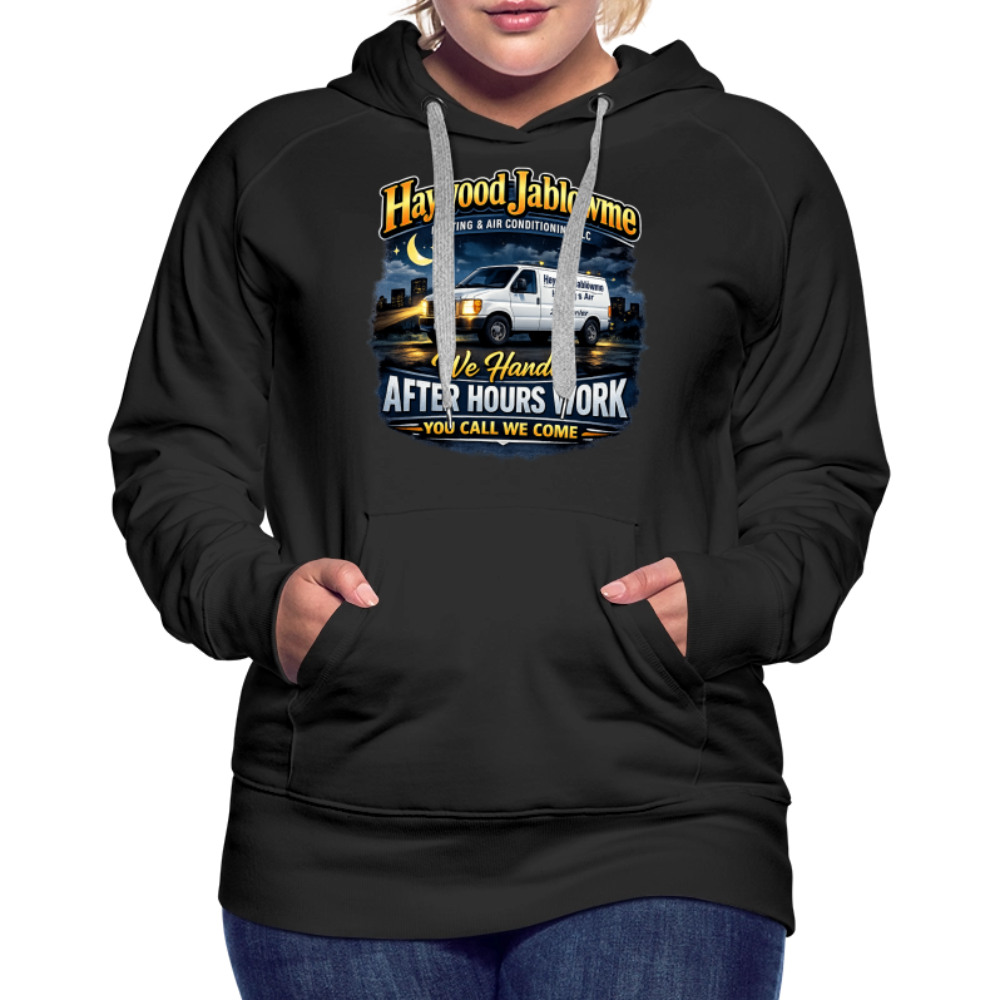 Haywood Jablowme Funny Women’s HVAC Hoodie Color: White