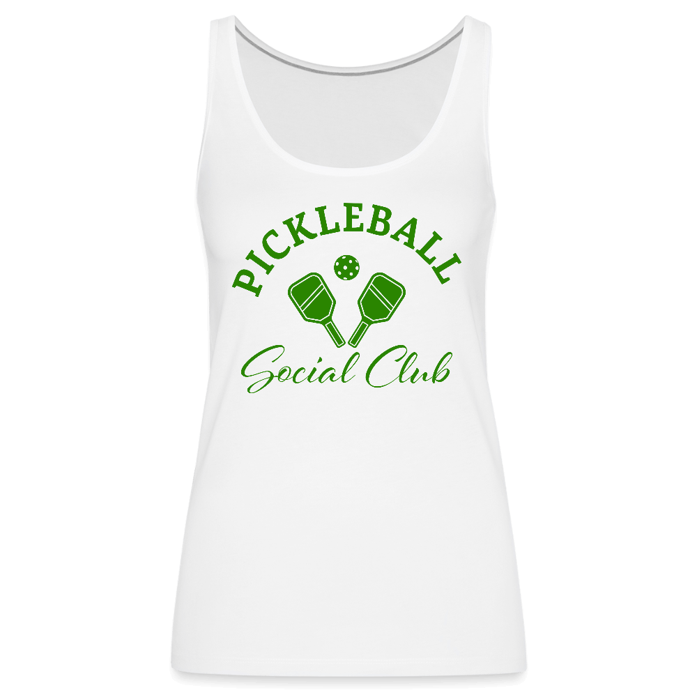 Pickleball Social Club Women’s Premium Tank Top - white