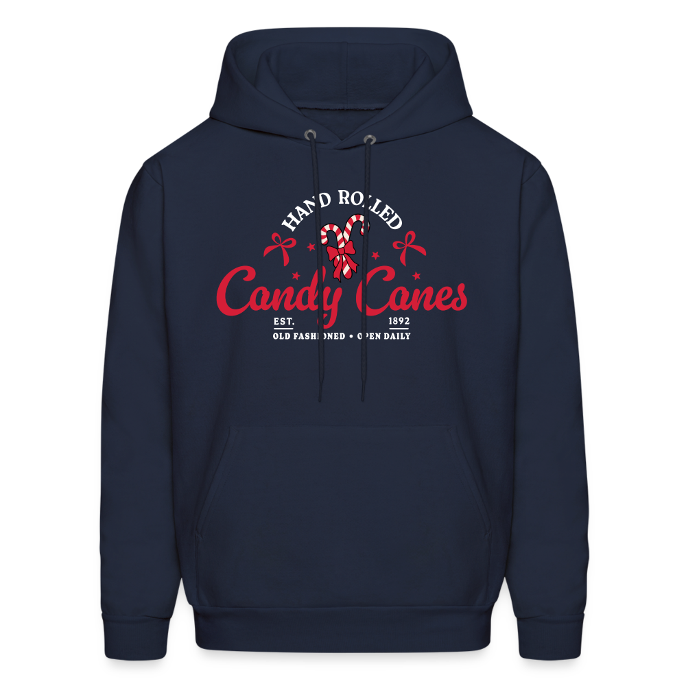 Hand Rolled Candy Canes Hoodie - navy