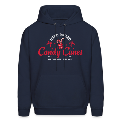 Hand Rolled Candy Canes Hoodie - navy