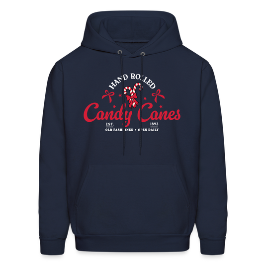 Hand Rolled Candy Canes Hoodie - navy