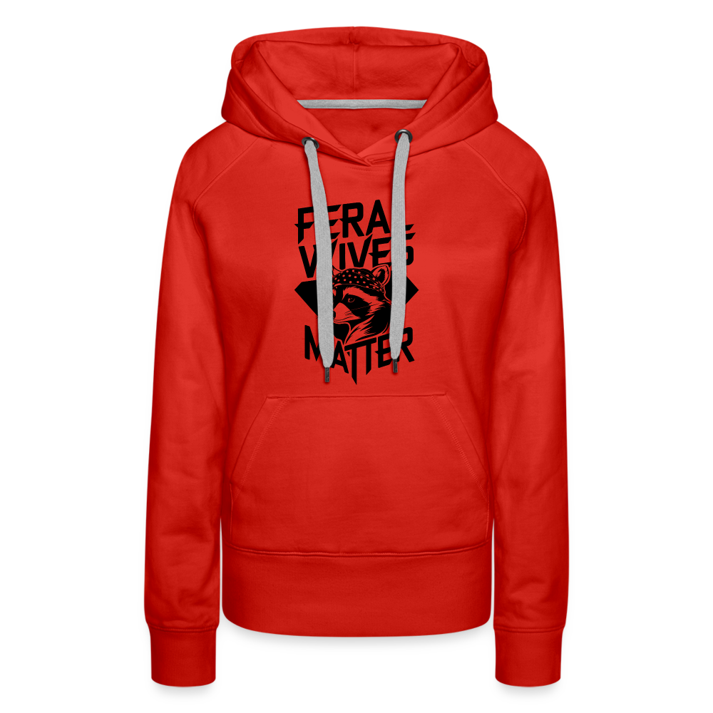 Feral Wives Matter Women’s Premium Hoodie - red