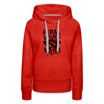 Feral Wives Matter Women’s Premium Hoodie - red