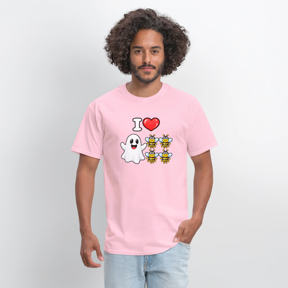 I Heart Boo Bees T-Shirt – Funny Halloween Adult Humor - pink