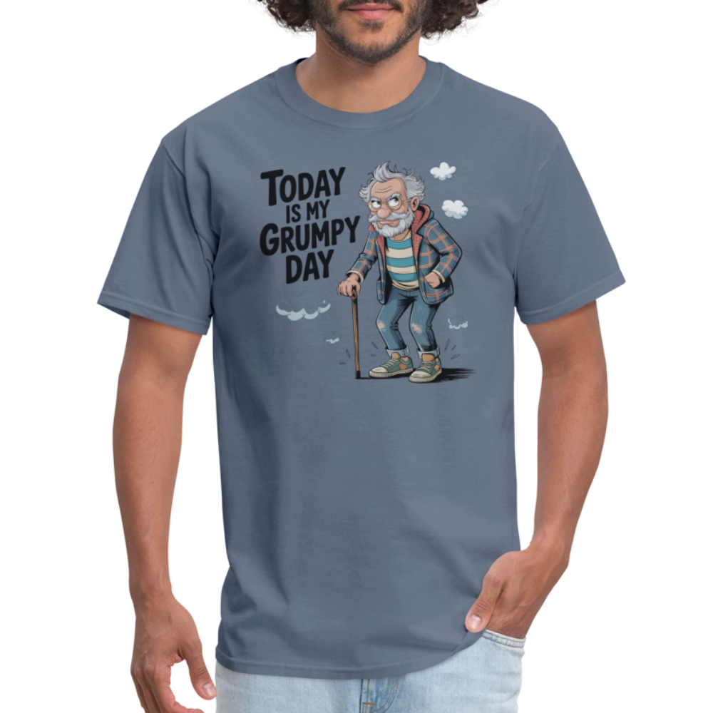 Today Is My Grumpy Day Funny T-Shirt - denim