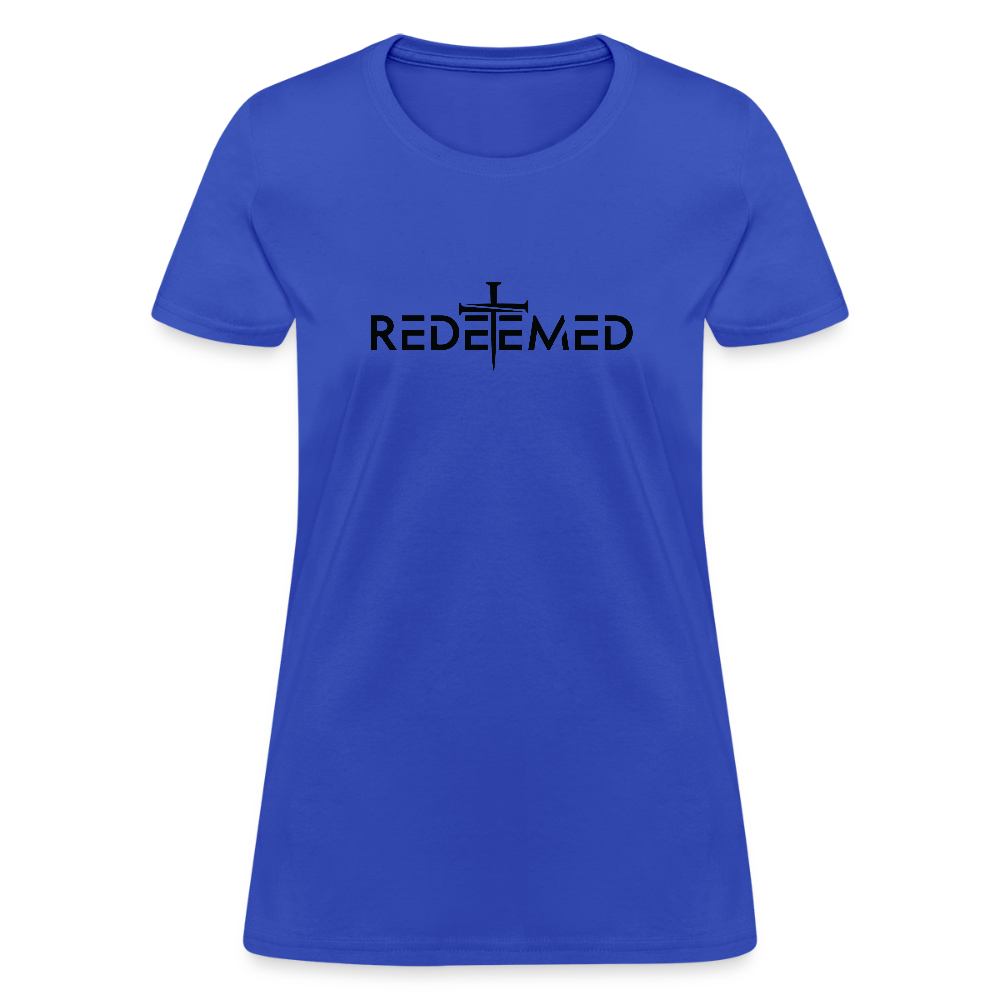 Redeemed Women's Contoured T-Shirt - royal blue
