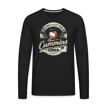 All Natural Cummins Cider (Funny Adult Humor) Men's Premium Long Sleeve T-Shirt - black