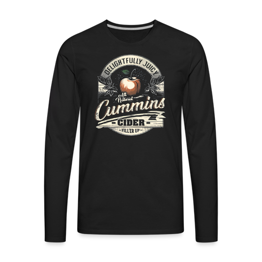 All Natural Cummins Cider (Funny Adult Humor) Men's Premium Long Sleeve T-Shirt - black