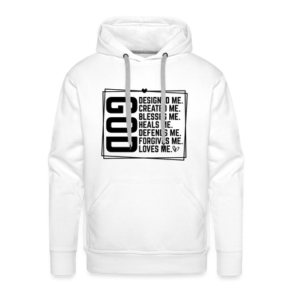 GOD Designed Me Men’s Premium Hoodie - white