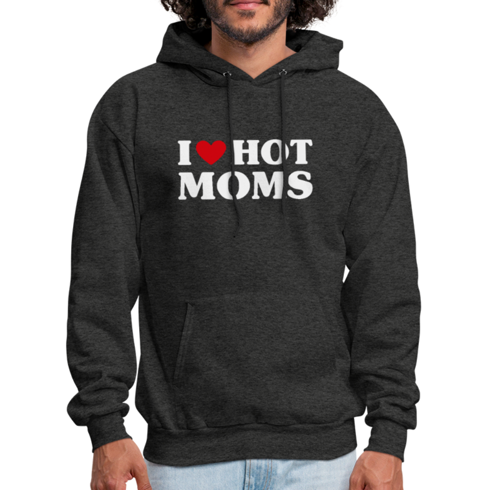 I Heart Hot Moms (Funny I Love Hot Moms) Hoodie - charcoal grey