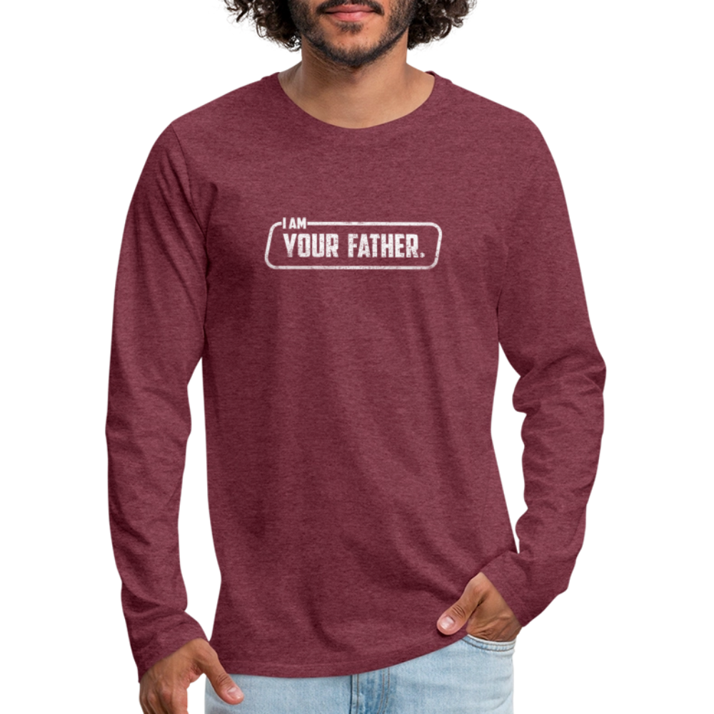 Men's Premium Long Sleeve T-Shirt - heather burgundy