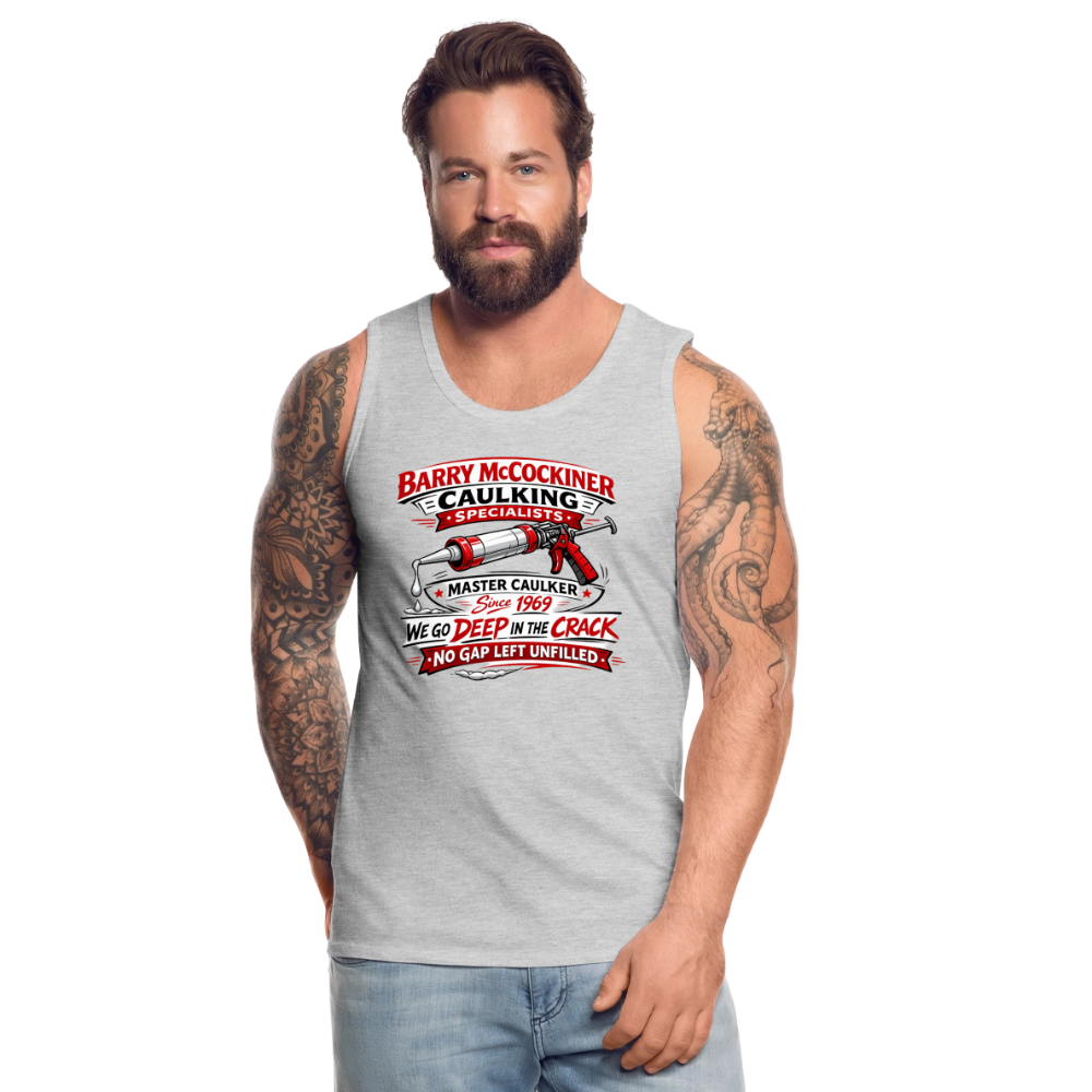 Barry McCockiner Caulking Funny Tank Top Color: Black