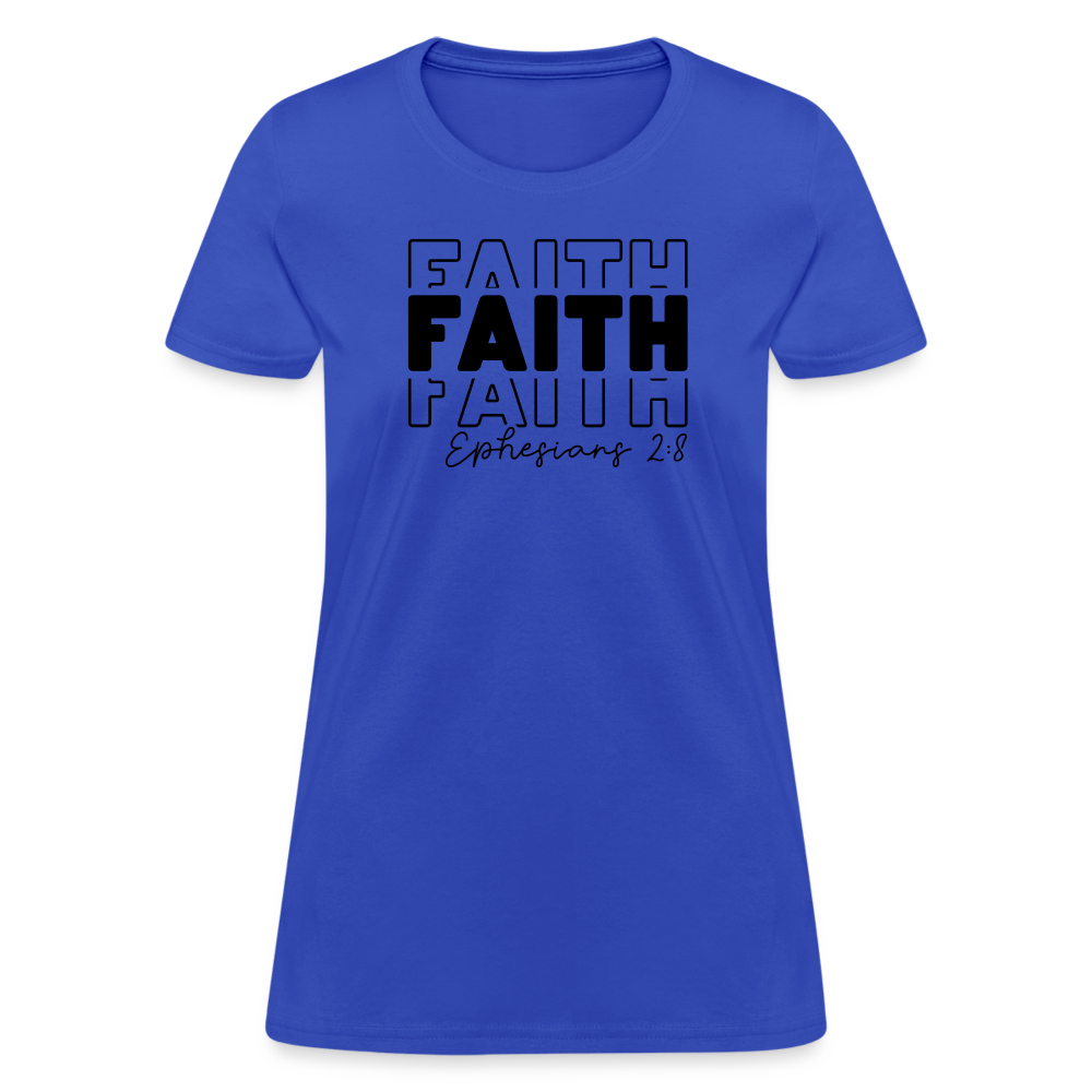 Faith Ephesians 2:8 Women's T-Shirt - royal blue