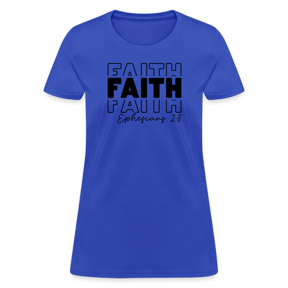 Faith Ephesians 2:8 Women's T-Shirt - royal blue